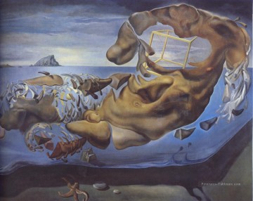 Figure rhinocérosique de Phidias Illisos surréaliste Peinture à l'huile